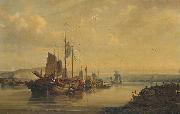 unknow artist A View of Junks on the Pearl River, Spain oil painting artist